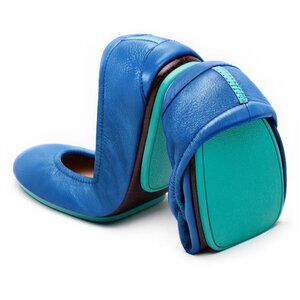 Tieks by Gavrieli Womens Cobalt Blue Leather Ballet Flats Shoes Slip On Size 9
